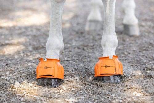 Kaloszki gumowe dla konia, pomarańczowy, Covalliero