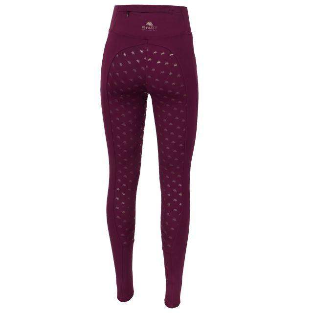 Legginsy START KnowsleyFullGrip winter damskie burgundowe