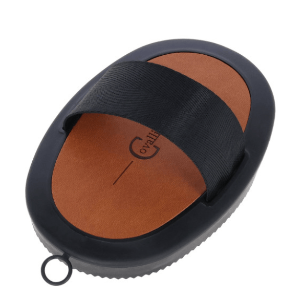 Zgrzebło Deluxe, brązowy/czarny, 16,3 cm, Covalliero